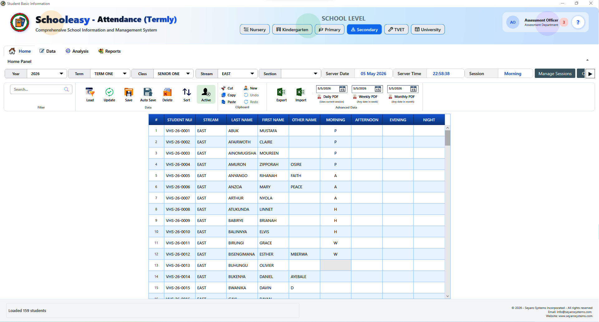 Attendance Dashboard